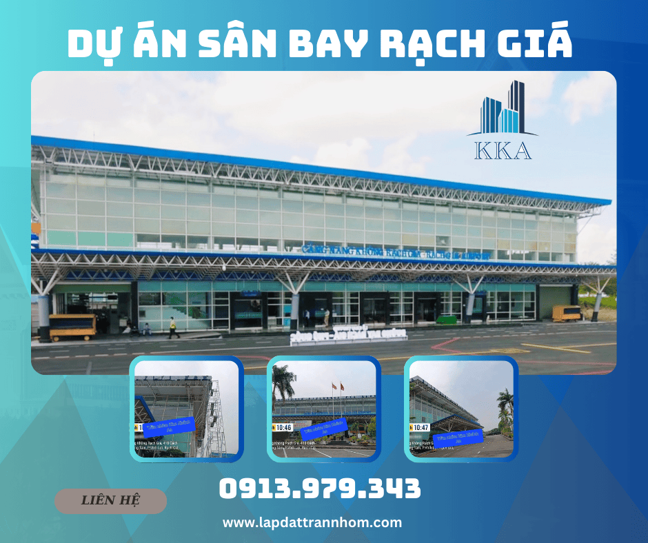 Thi công Trần Nhôm Sân Bay Rạch Giá của Công Ty Kim Khánh An